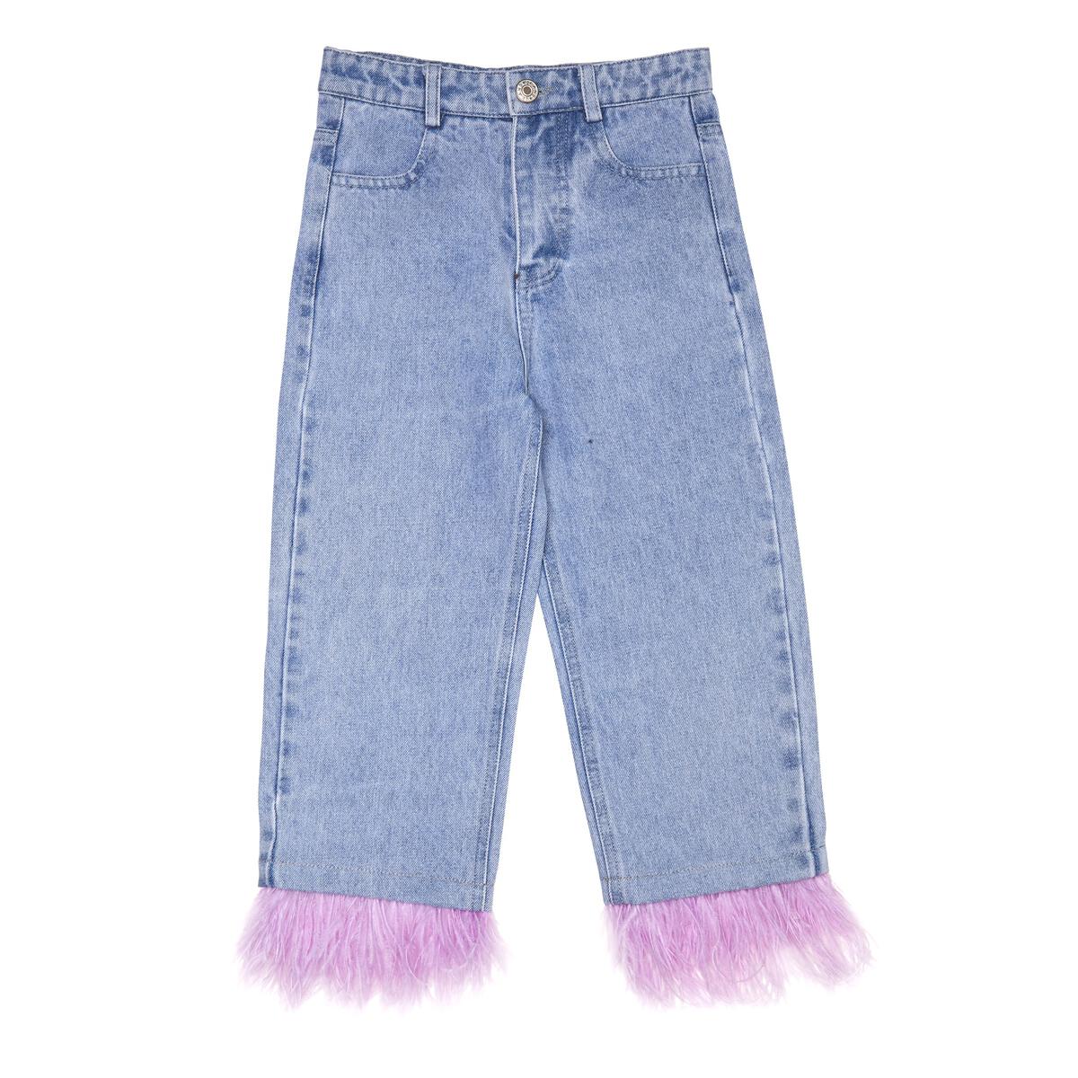 Feather Hem Denim