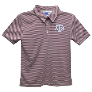 Texas A&M Aggies Striped Embroidered Polo (preorder)