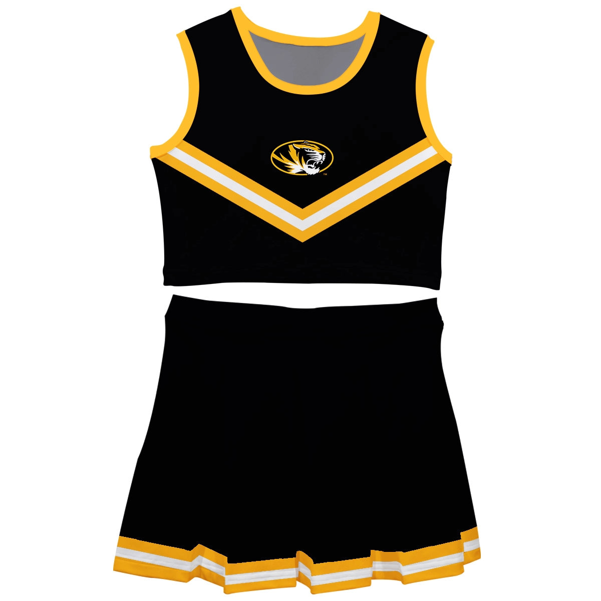 Missouri Tigers Sleeveless Cheerleader Set (preorder)