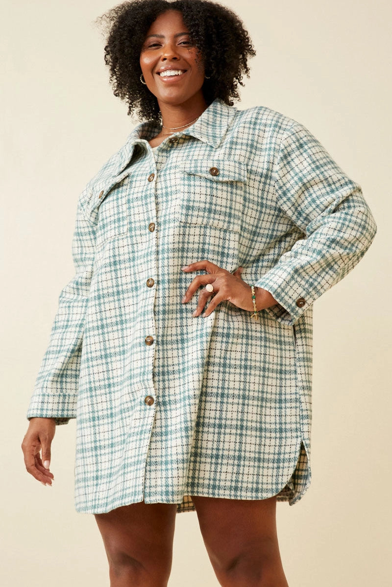 Mama Plaid Flannel Jacket
