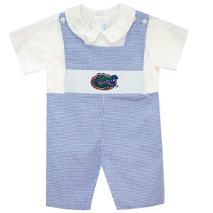 Florida Gators Embroidered Gingham Shirted Jon Jon (preorder)