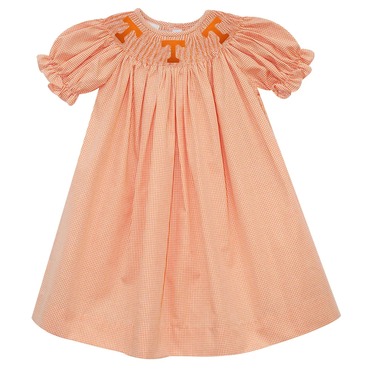 Tennessee Smocked Gingham Embroidered Bishop Dress (preorder)