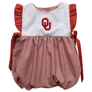 Oklahoma Sooners Embroidered Gingham Bubble (preorder)