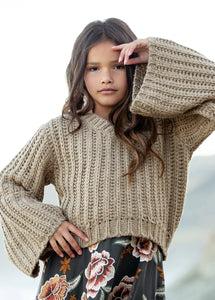 Cropped Crochet Sweater