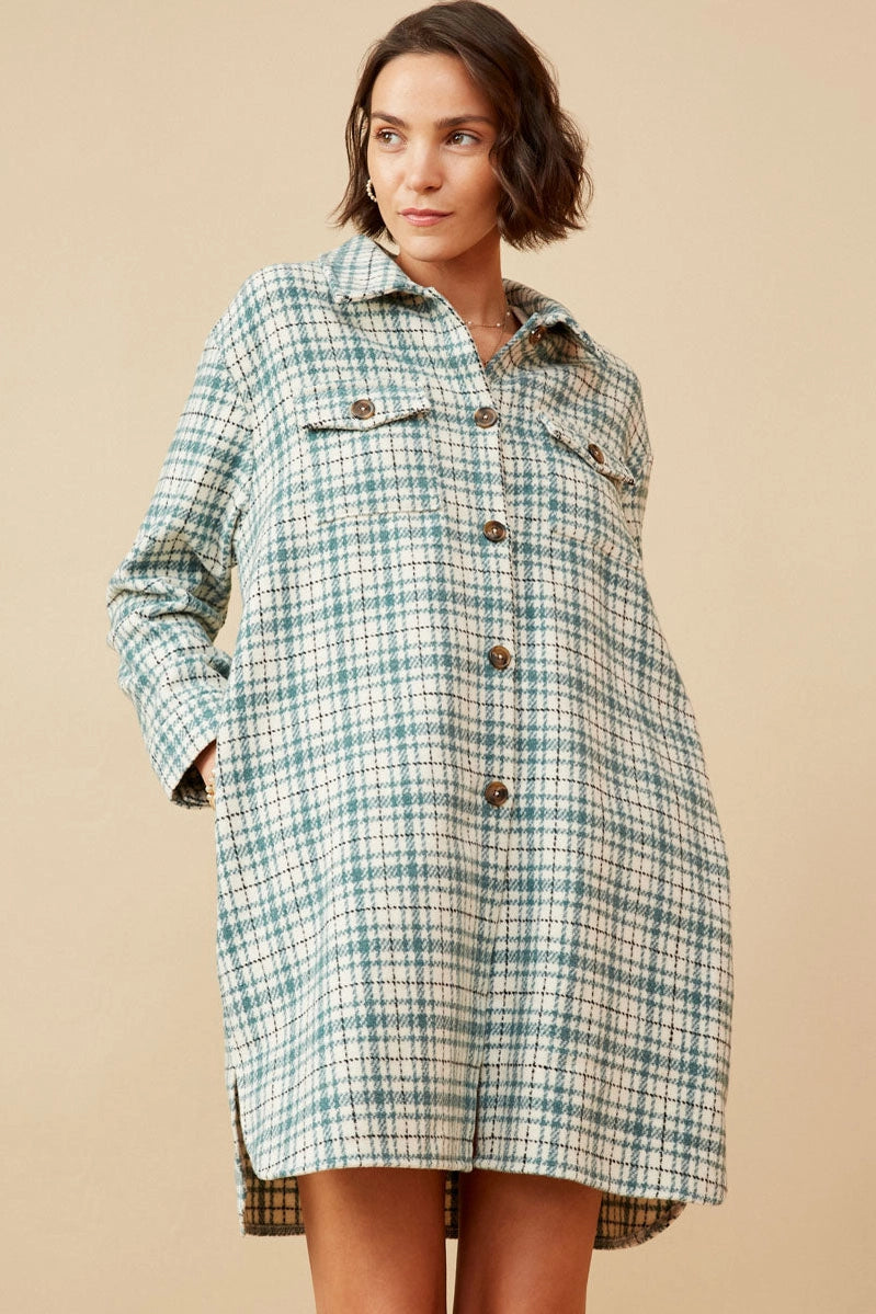 Mama Plaid Flannel Jacket
