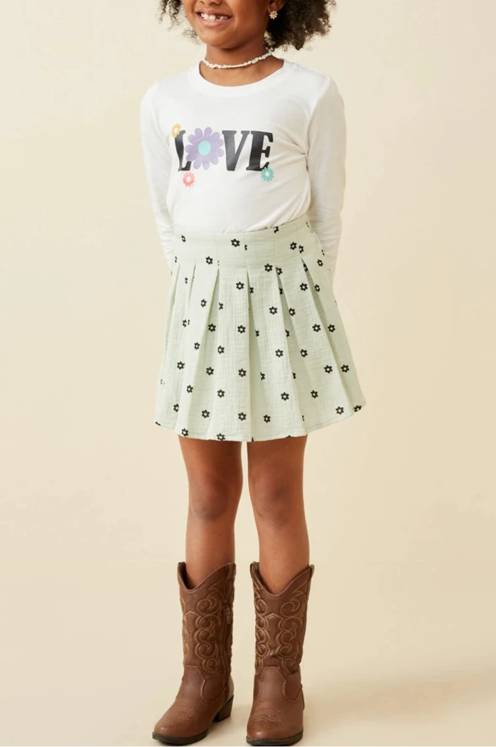 Daisy Pleated Skort