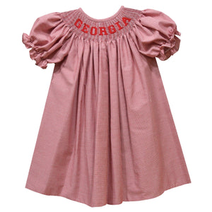 Georgia Smocked Gingham Bishop Dress (preorder)