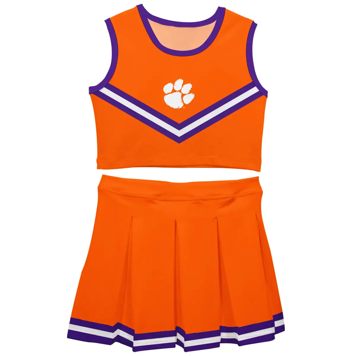 Clemson Tigers Sleeveless Cheerleader Set (preorder)