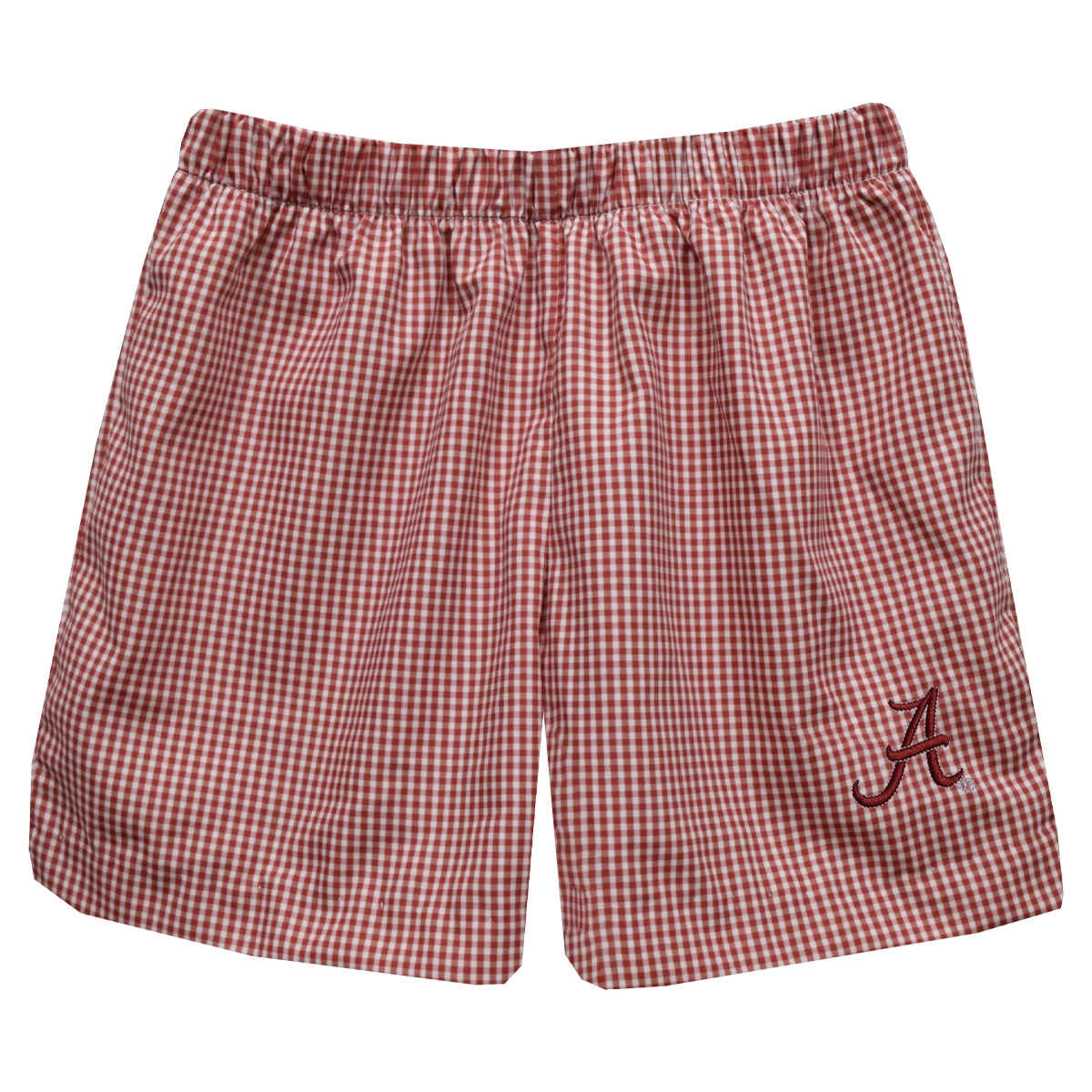 Alabama Crimson Tide Embroidered Gingham Pull-On Short (preorder)