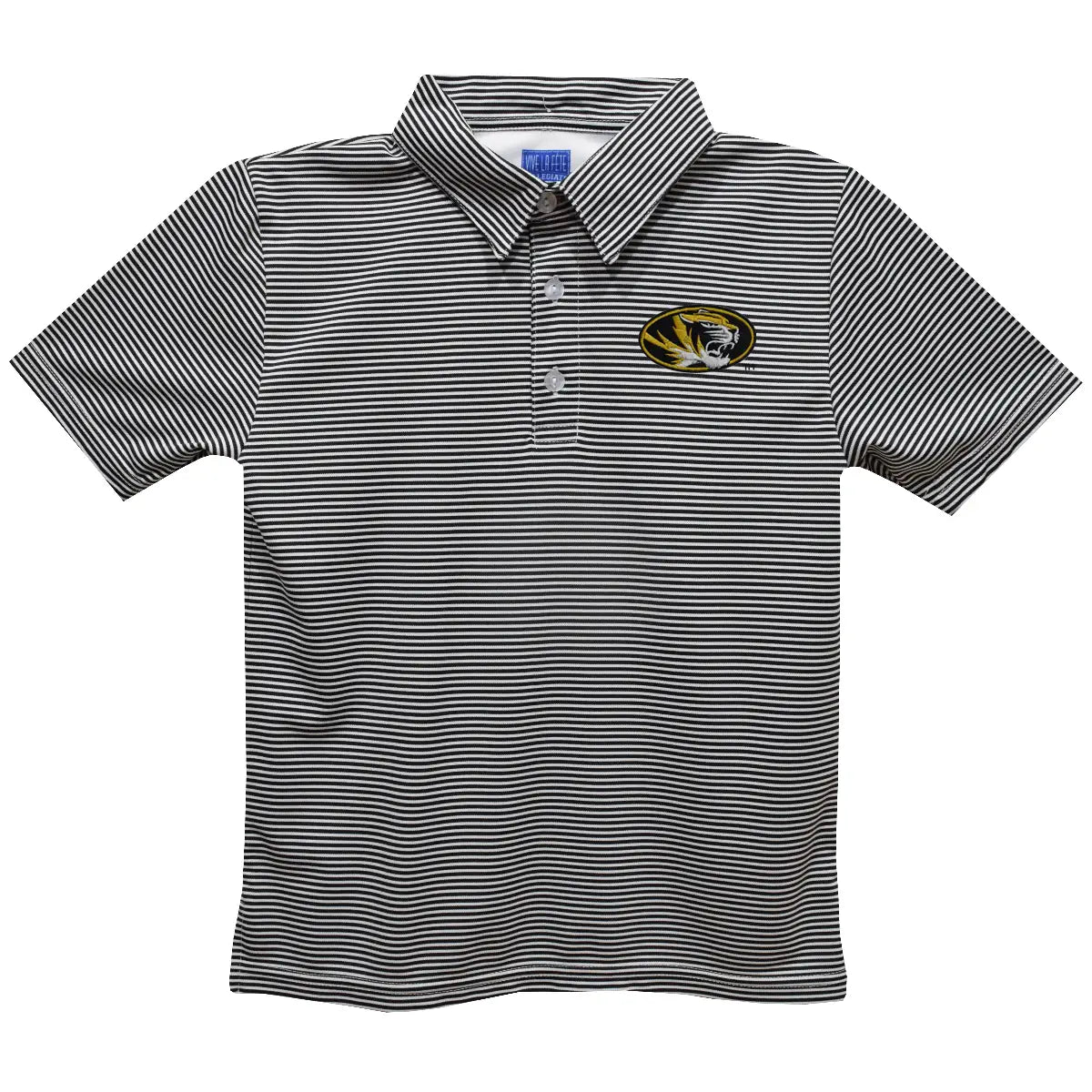 Missouri Tigers Striped Embroidered Polo (preorder)