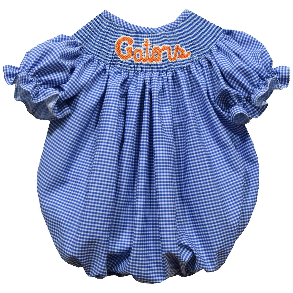 Florida Gators Smocked Gingham Bubble (preorder)