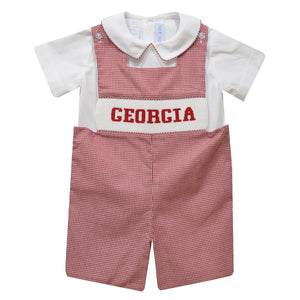 Georgia Embroidered Gingham Shirted Jon Jon (preorder)
