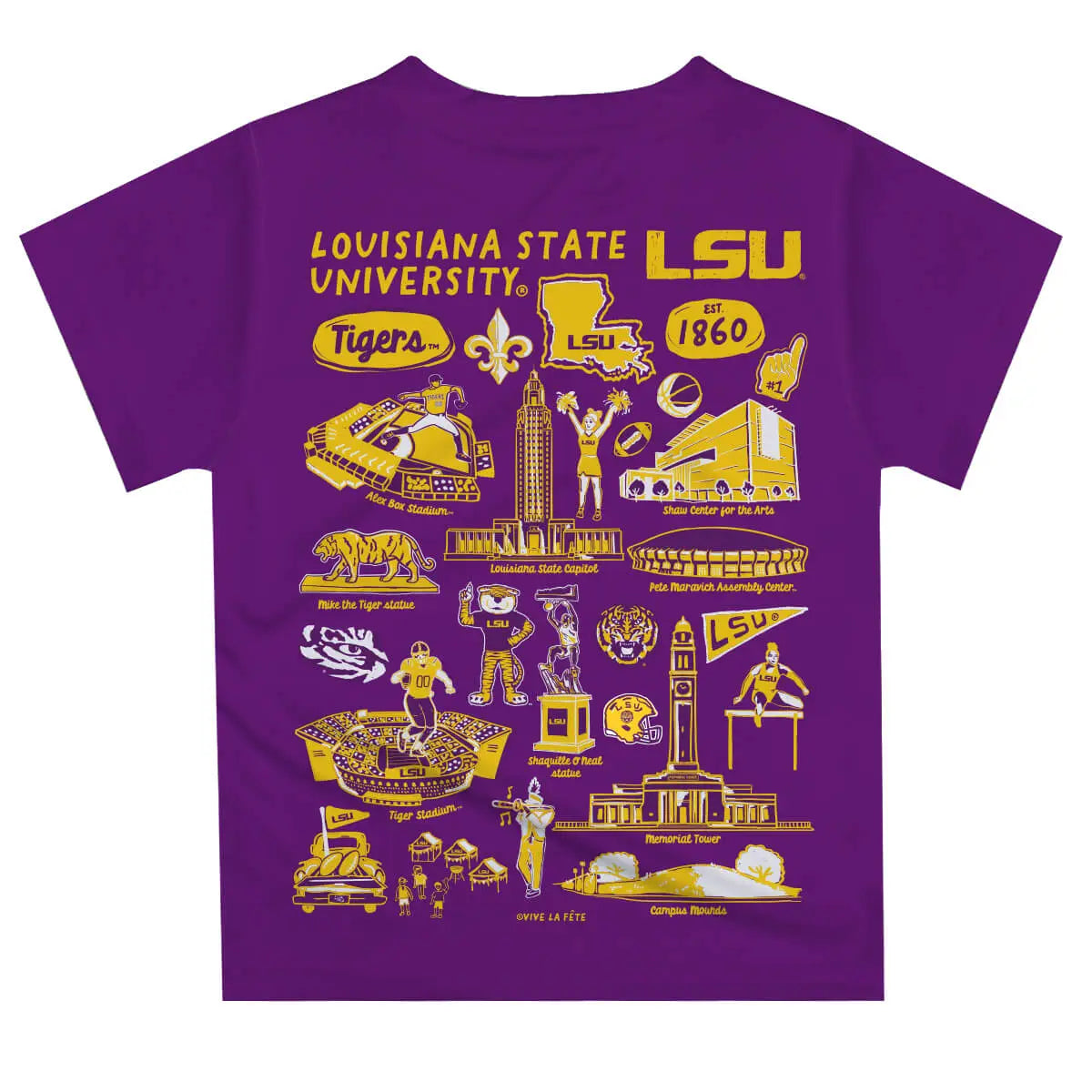 LSU Tigers Hand Sketched Tee (preorder)