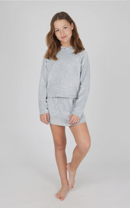 Velour Hoodie & Skort Set