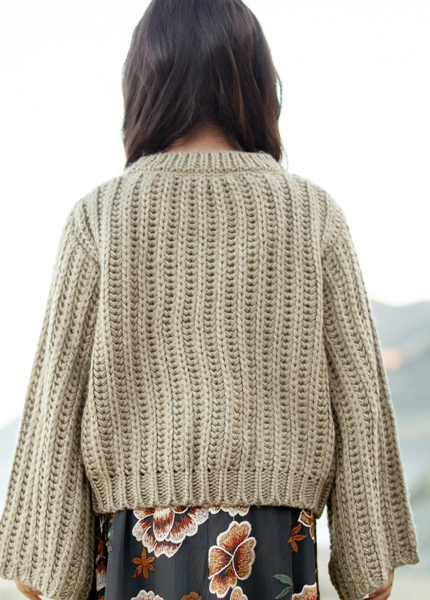 Cropped Crochet Sweater