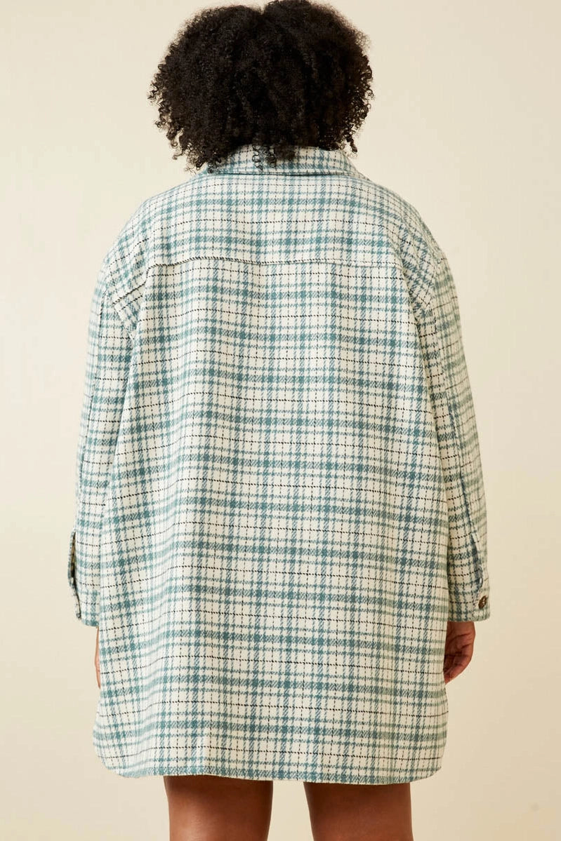 Mama Plaid Flannel Jacket