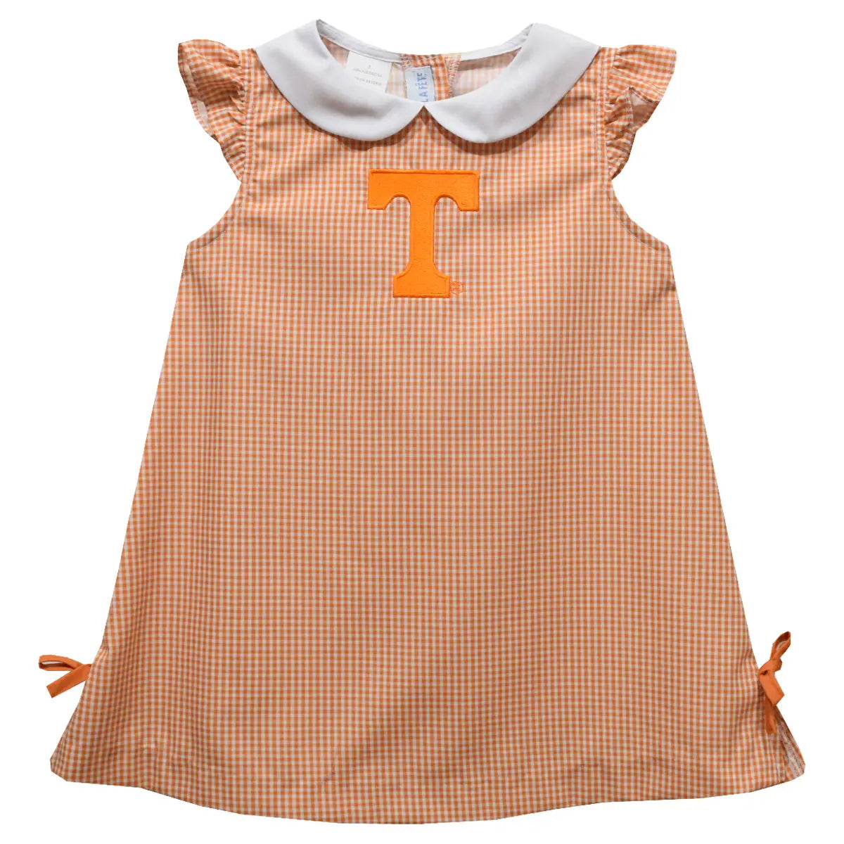 Tennessee Volunteers Embroidered Gingham A Line Dress (preorder)