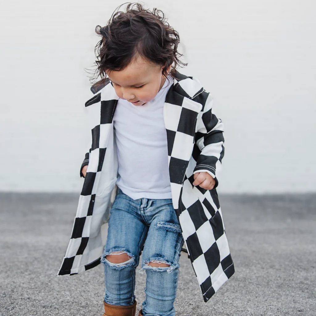 B&W Checkered Cardigan