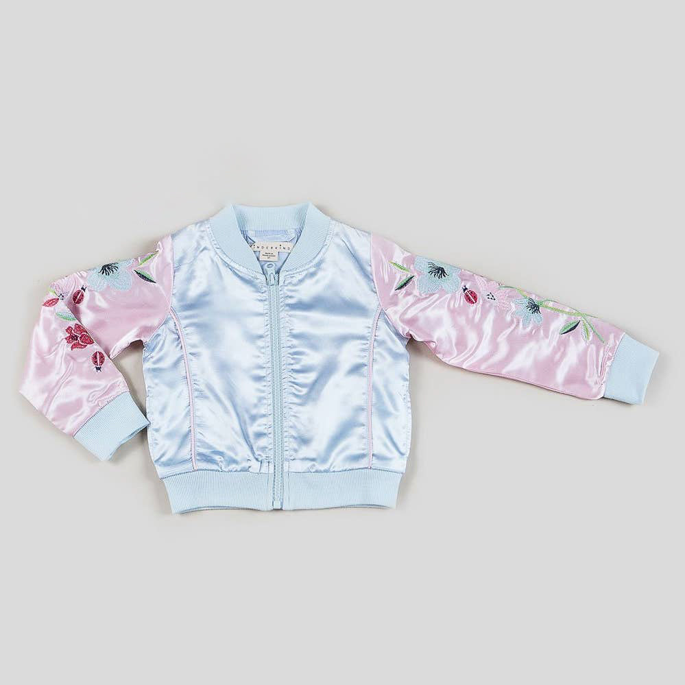 Satin Embroidered Bomber