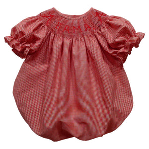 Alabama Crimson Tide Smocked Gingham Bubble (preorder) – Little
