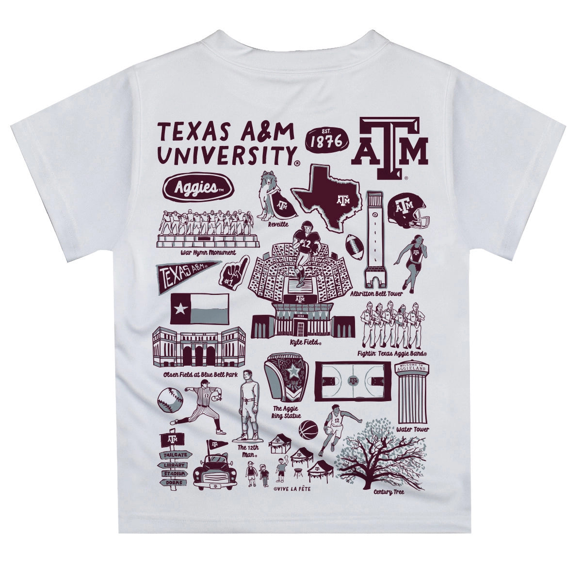 Texas A&M Aggies Hand Sketched Tee (preorder)