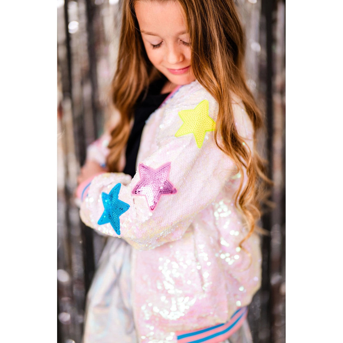 I'm A Star Sequin Bomber Jacket