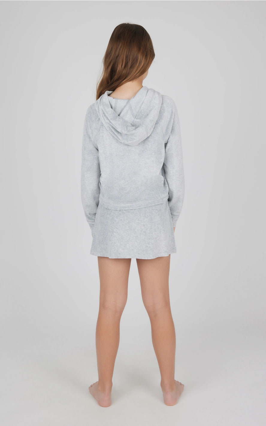 Velour Hoodie & Skort Set