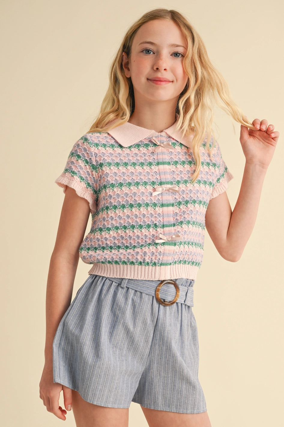 Collared Crop Top