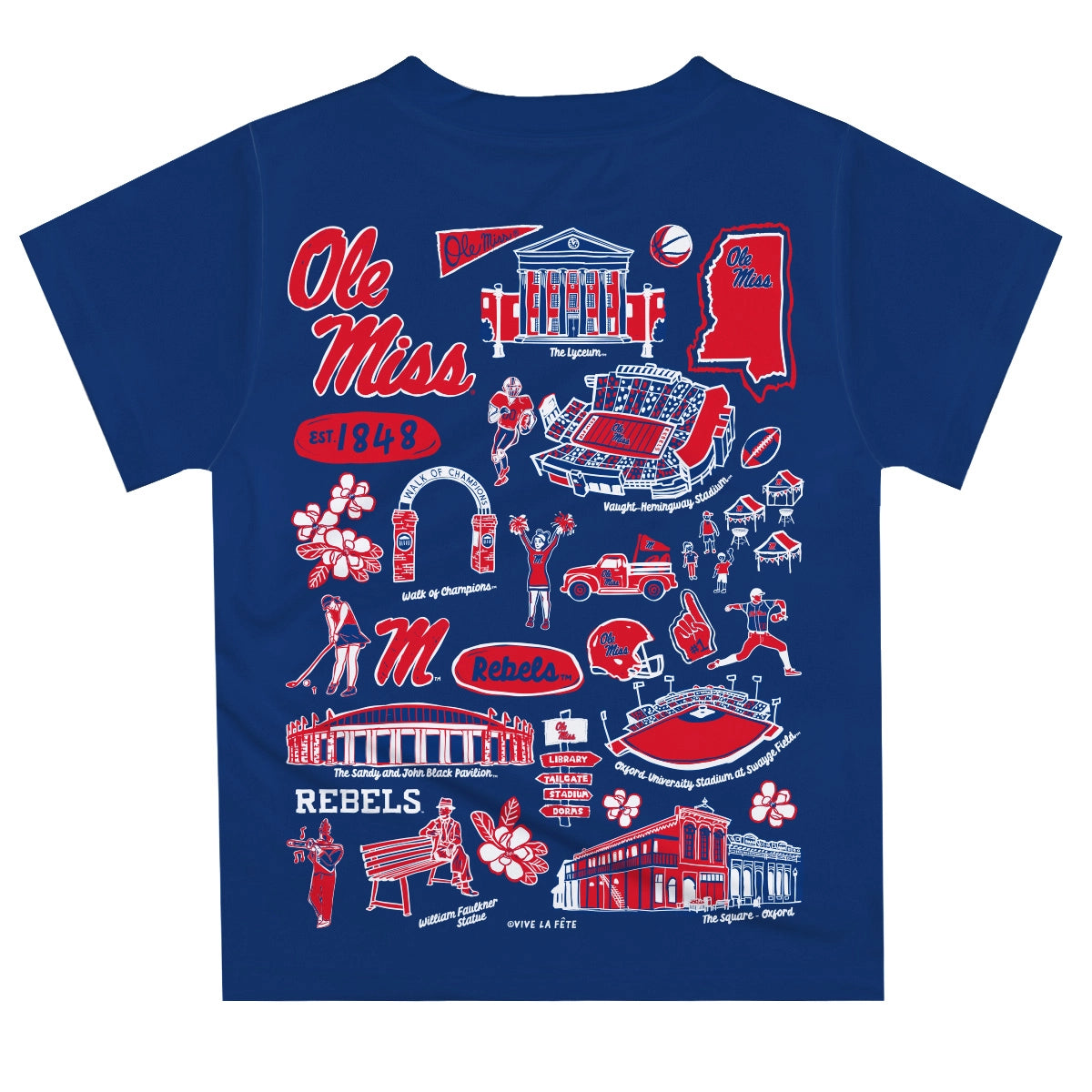 Ole Miss Rebels Hand Sketched Tee (preorder)