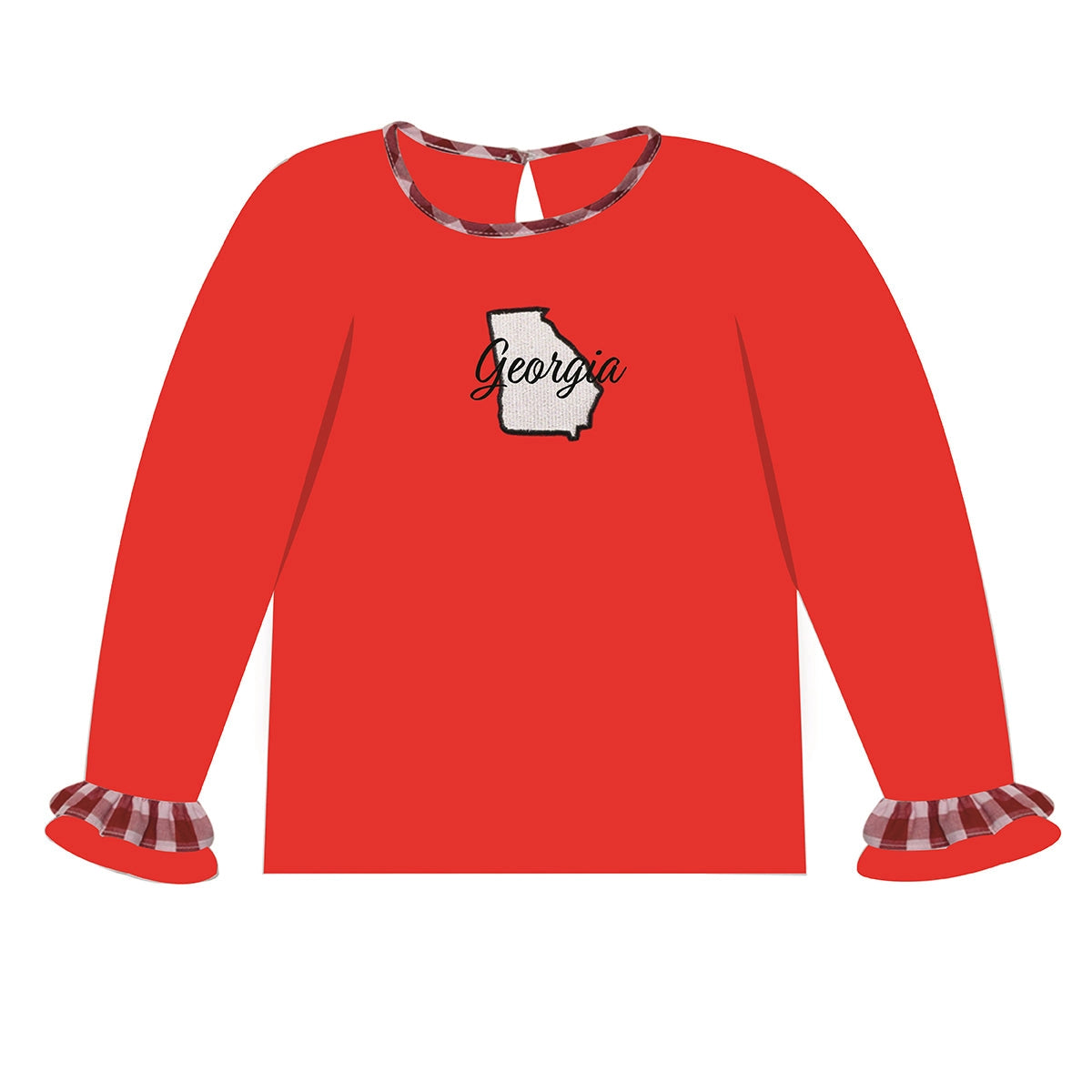 Georgia Embroidered Knit Ruffle Tee (preorder)