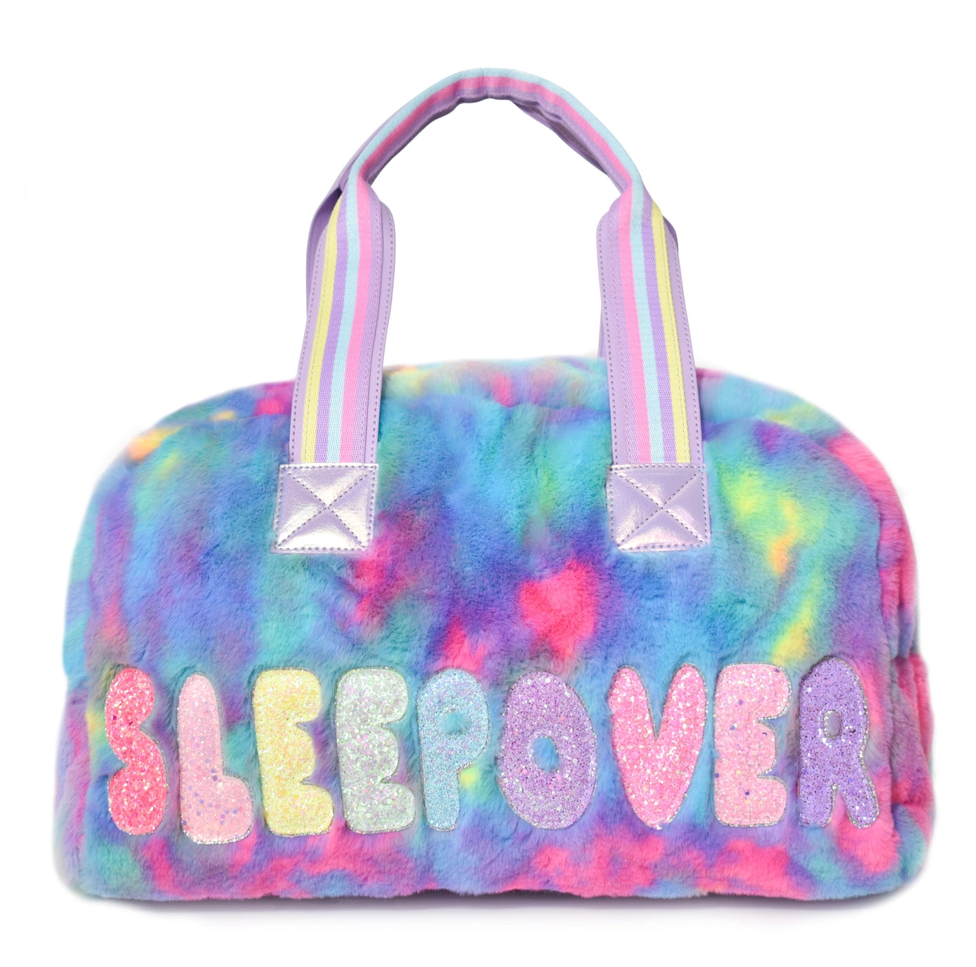 SLEEPOVER Tie Dye Plush Duffle