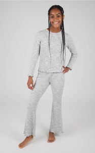 Ruffle Rib Knit Set