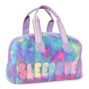 SLEEPOVER Tie Dye Plush Duffle