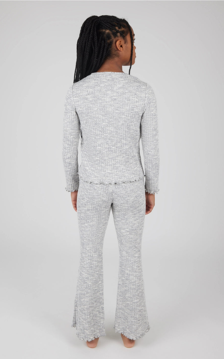 Ruffle Rib Knit Set