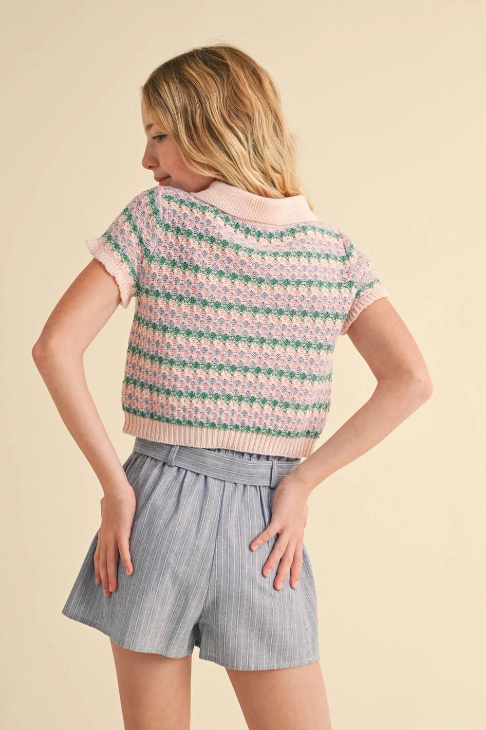 Collared Crop Top