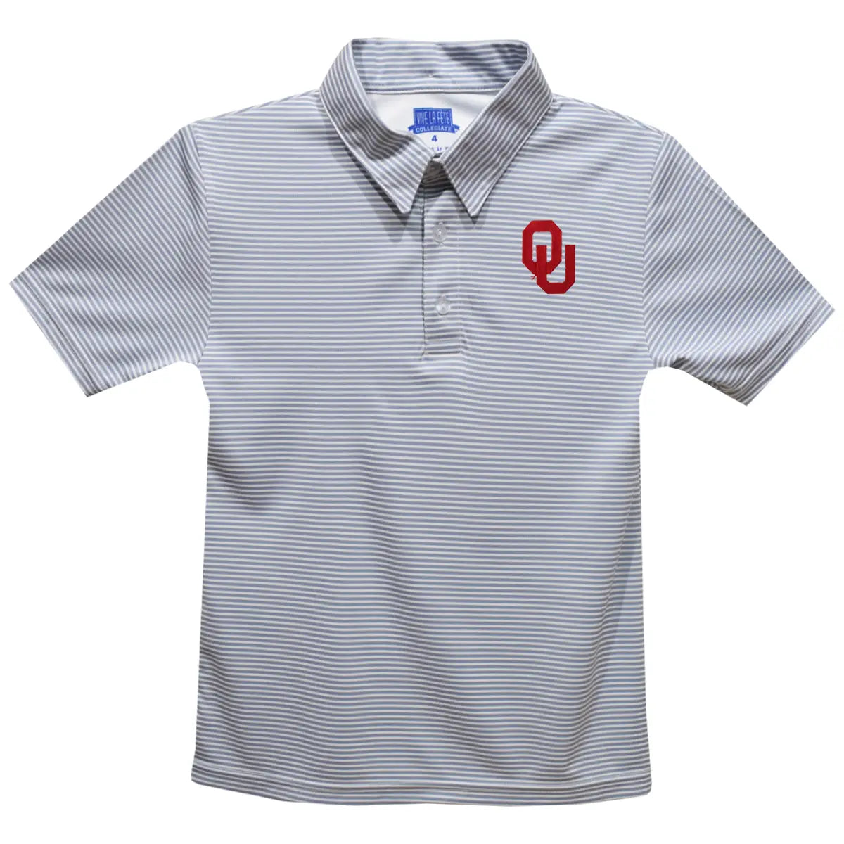 Oklahoma Sooners Striped Embroidered Polo (preorder)
