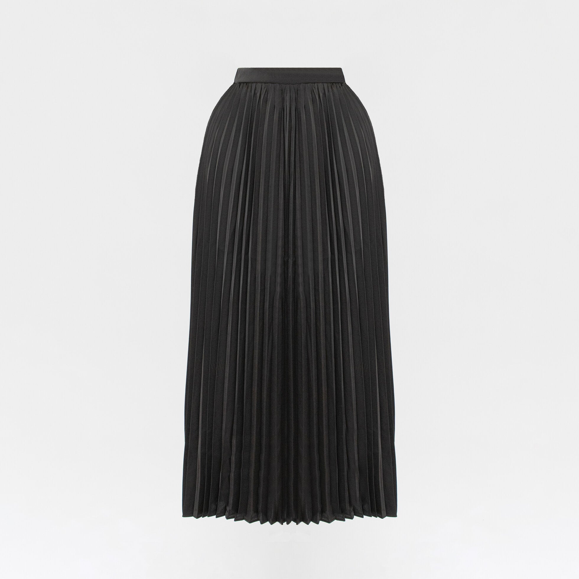 Satin Pleated Skirt