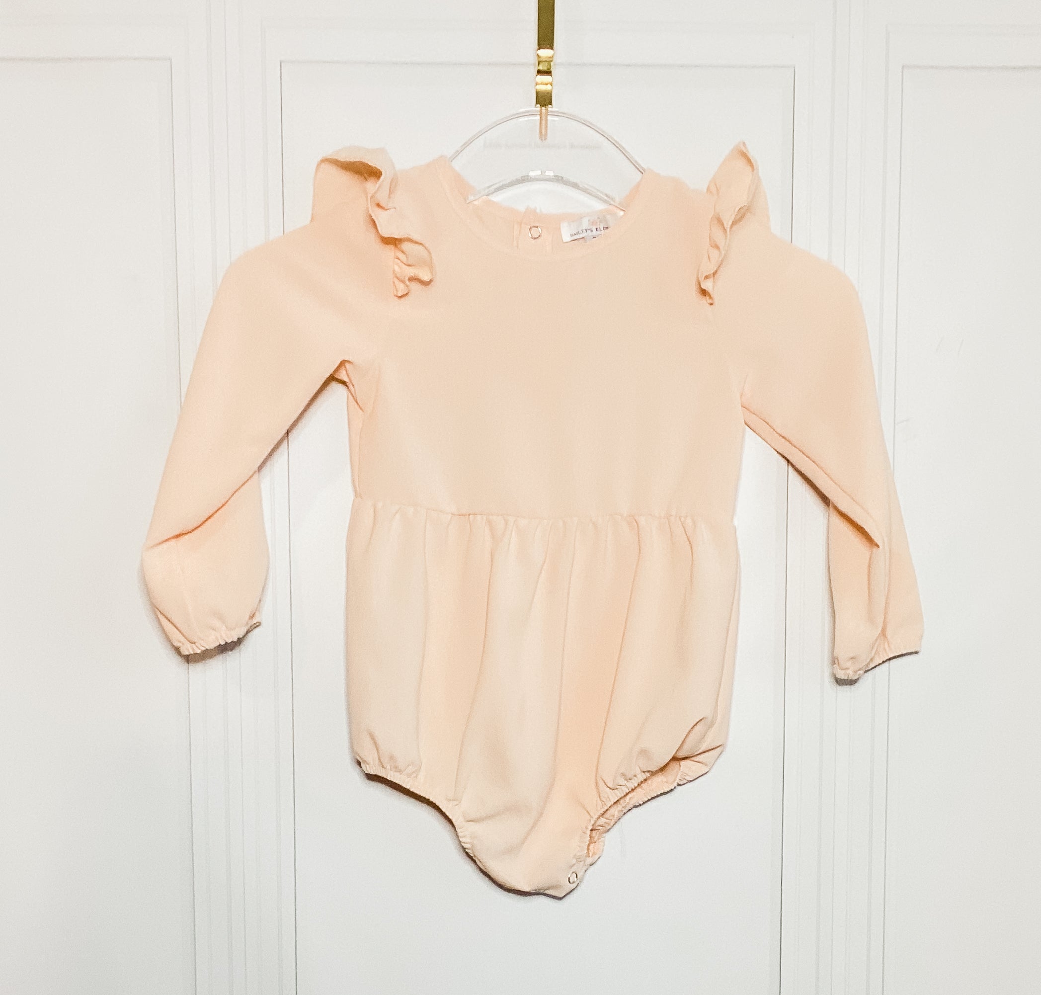 Peach Bubble Shorty Romper