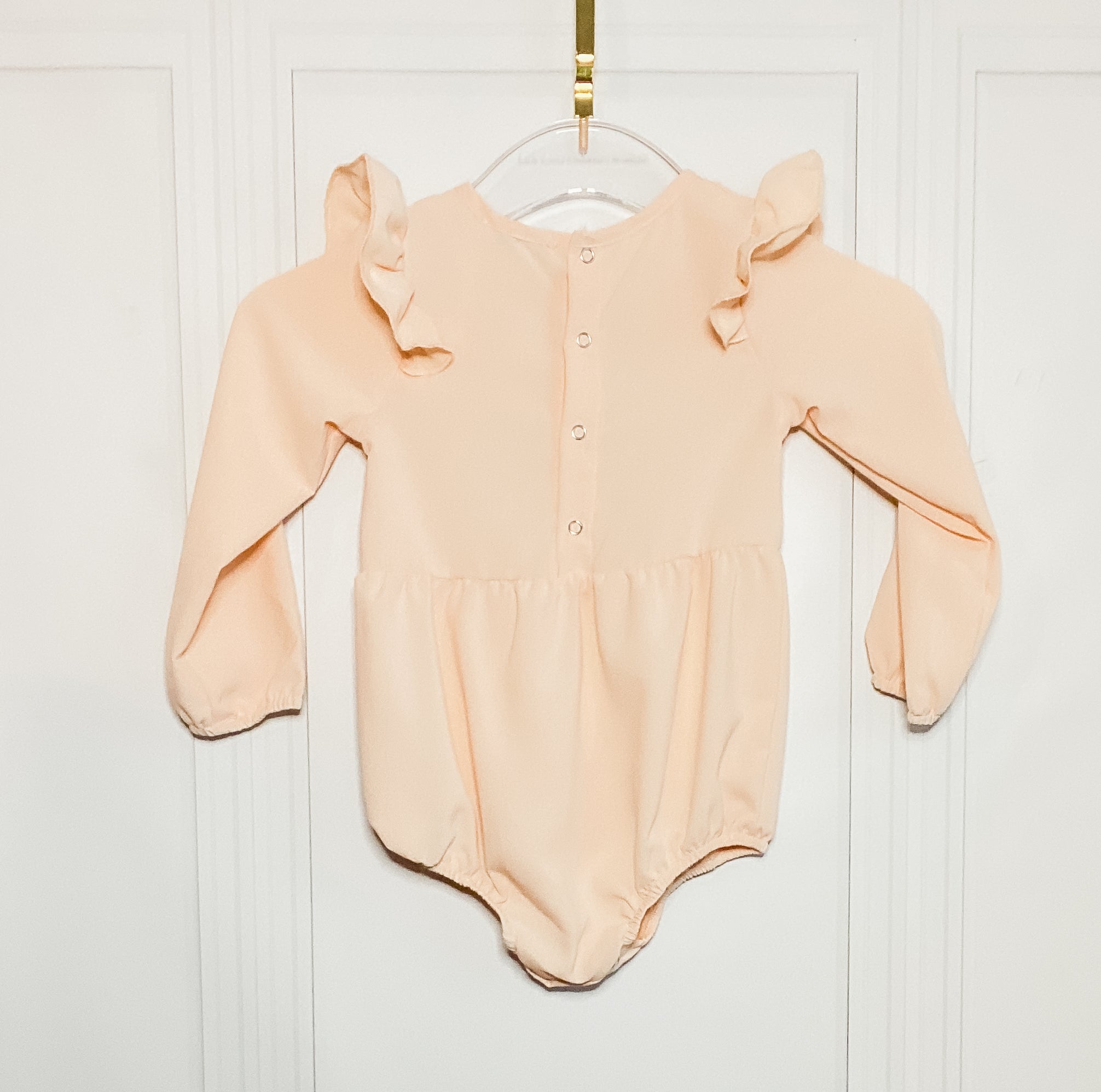 Peach Bubble Shorty Romper