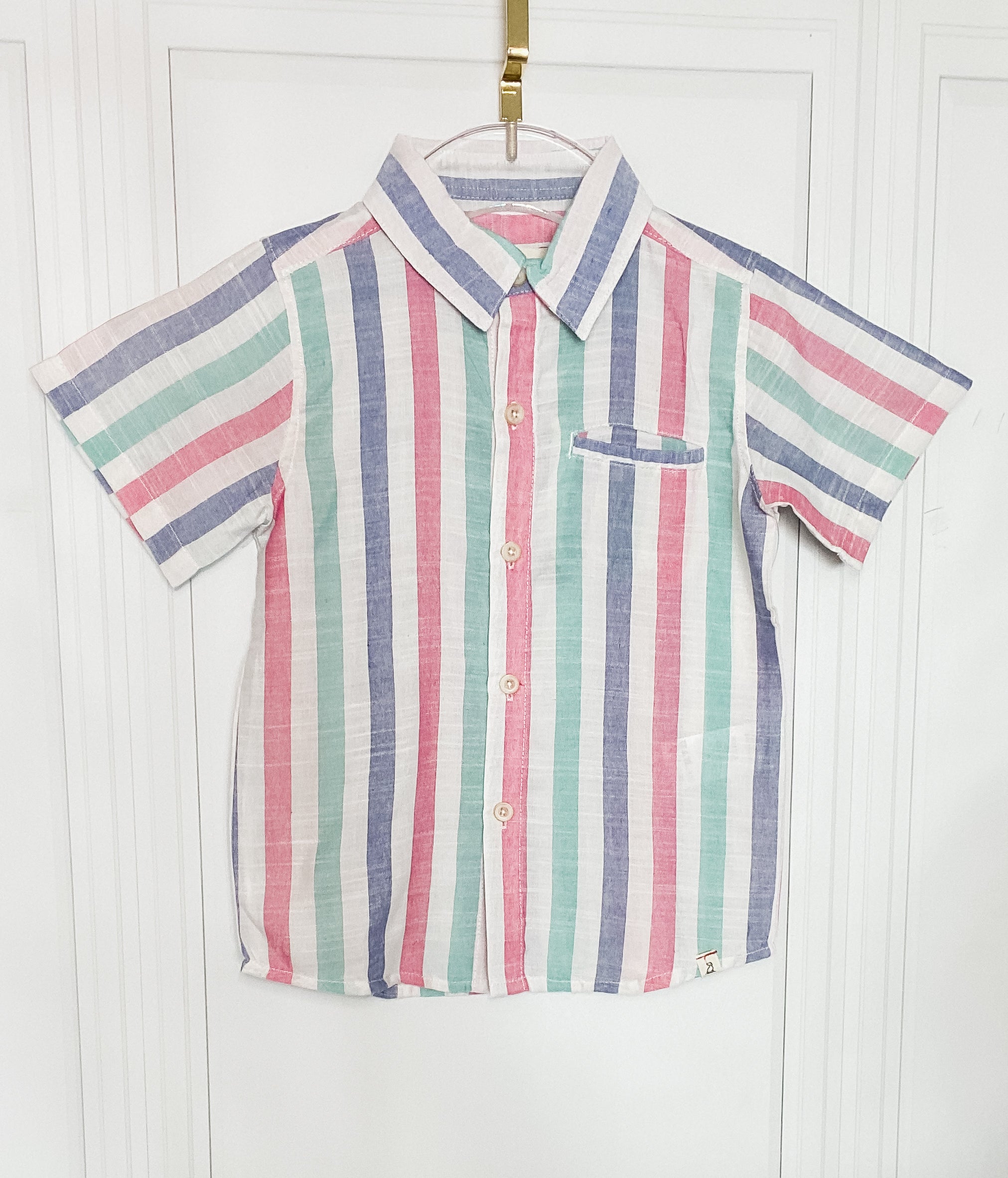 Multi Short Sleeve Buttonup