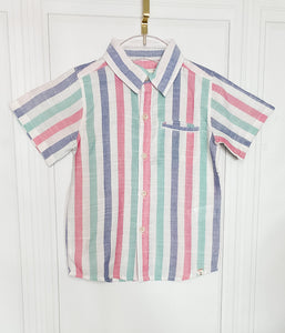 Multi Short Sleeve Buttonup