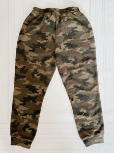 Distressed Camo Terry Joggers
