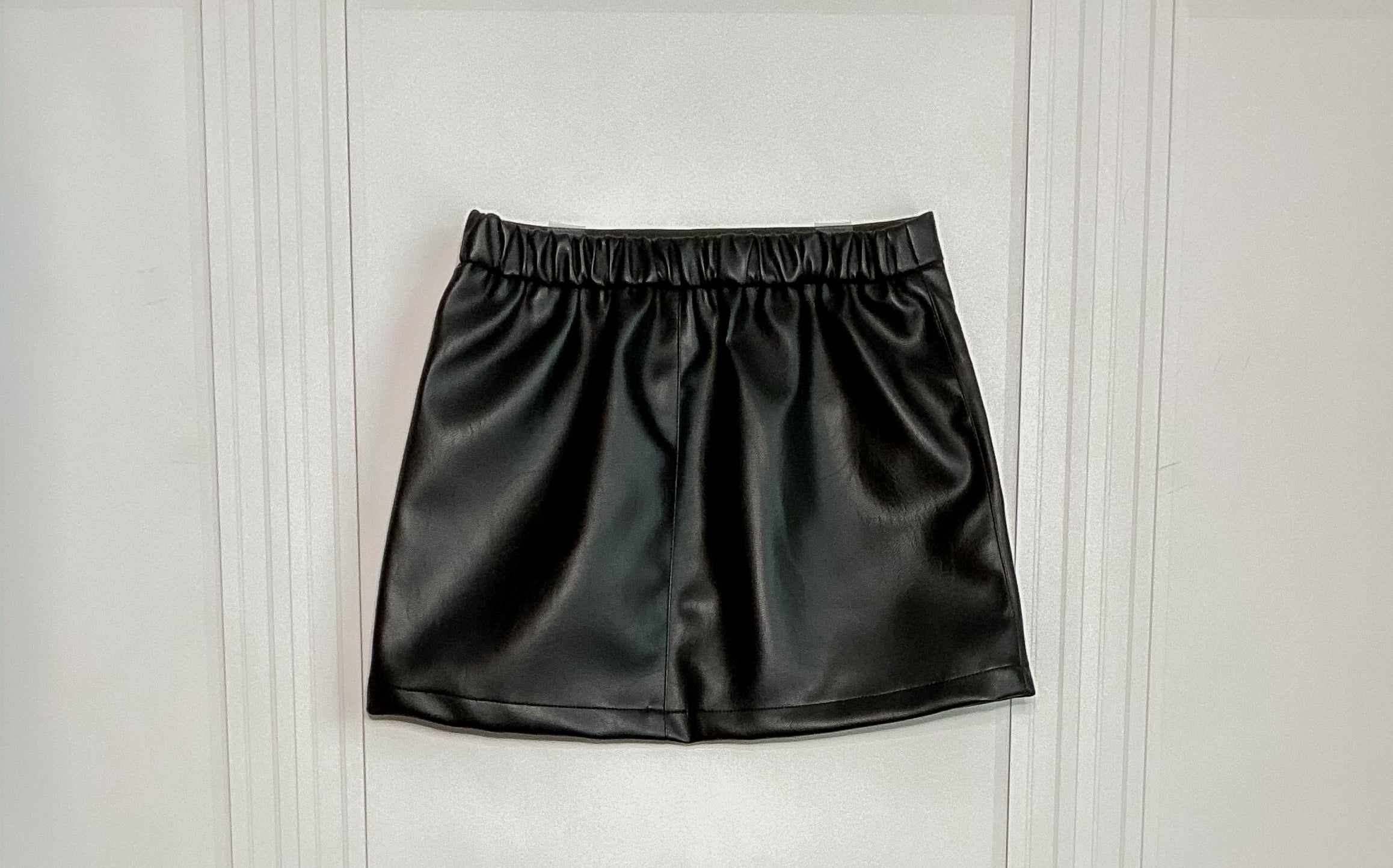 Faux Leather Pocket Skirt