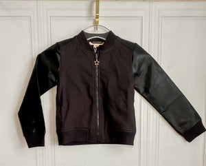 Faux Leather Bomber