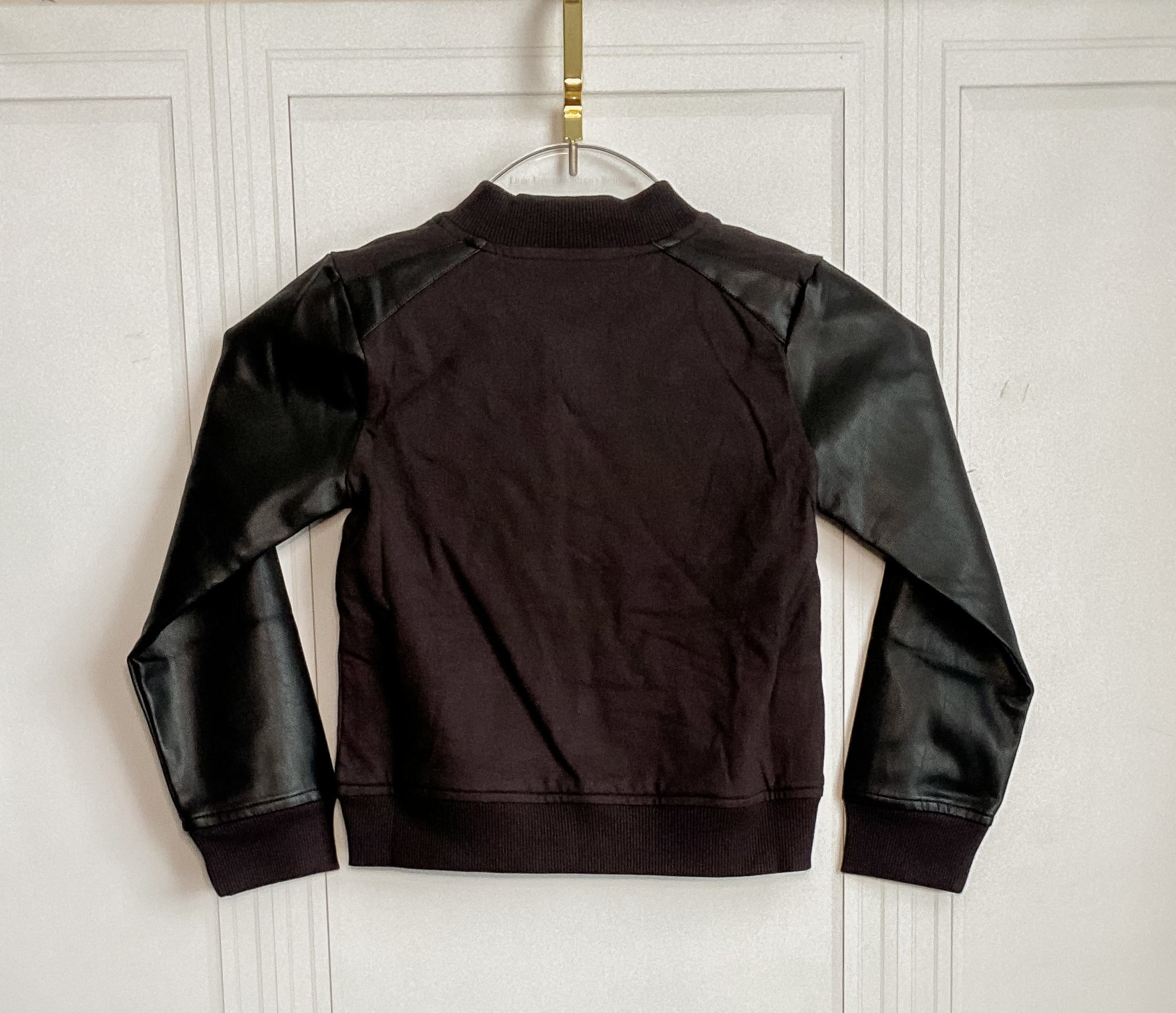 Faux Leather Bomber