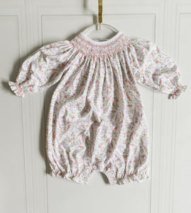 Floral Pima Smocked Bubble