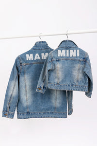 Mini Denim Beaded Jacket